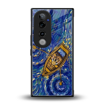 Ocean Voyage back phone cover | glass case for vivo v40 pro
