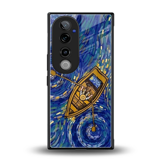Ocean Voyage back phone cover | glass case for vivo v40 pro
