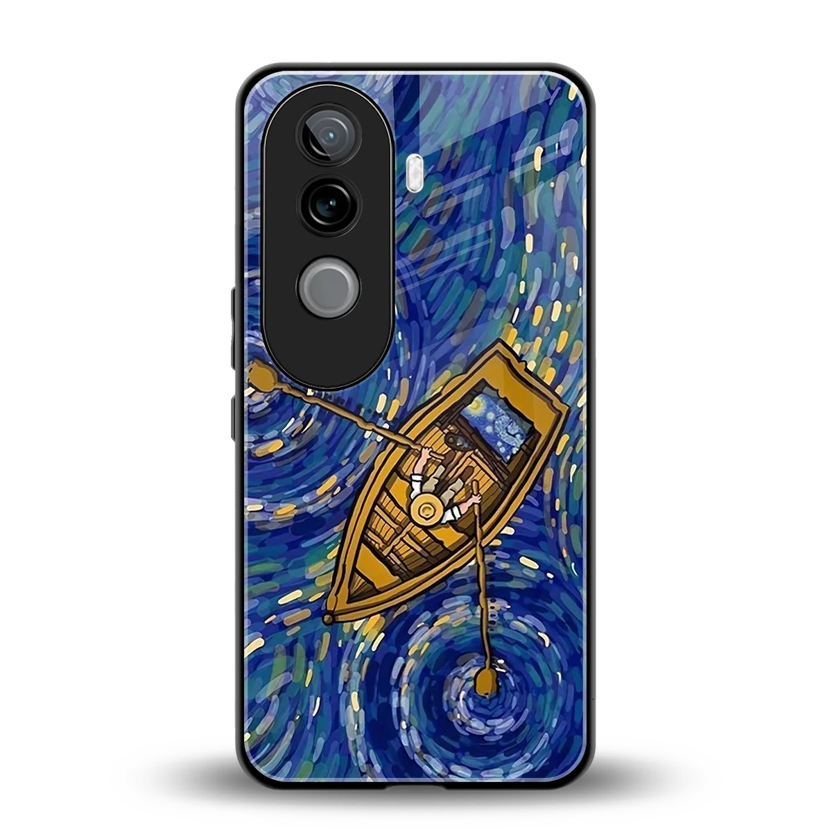 Ocean Voyage back phone cover | glass case for vivo v40e