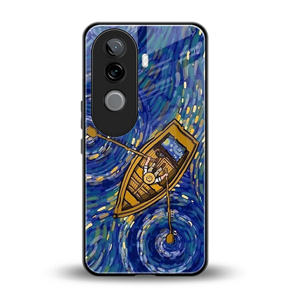 Ocean Voyage back phone cover | glass case for vivo v40e