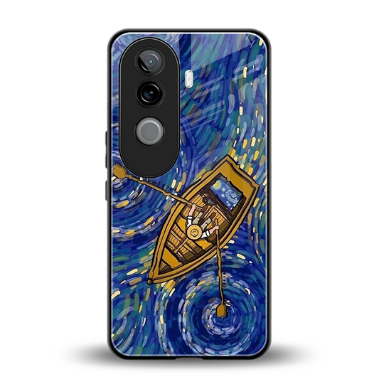 Ocean Voyage back phone cover | glass case for vivo v40e