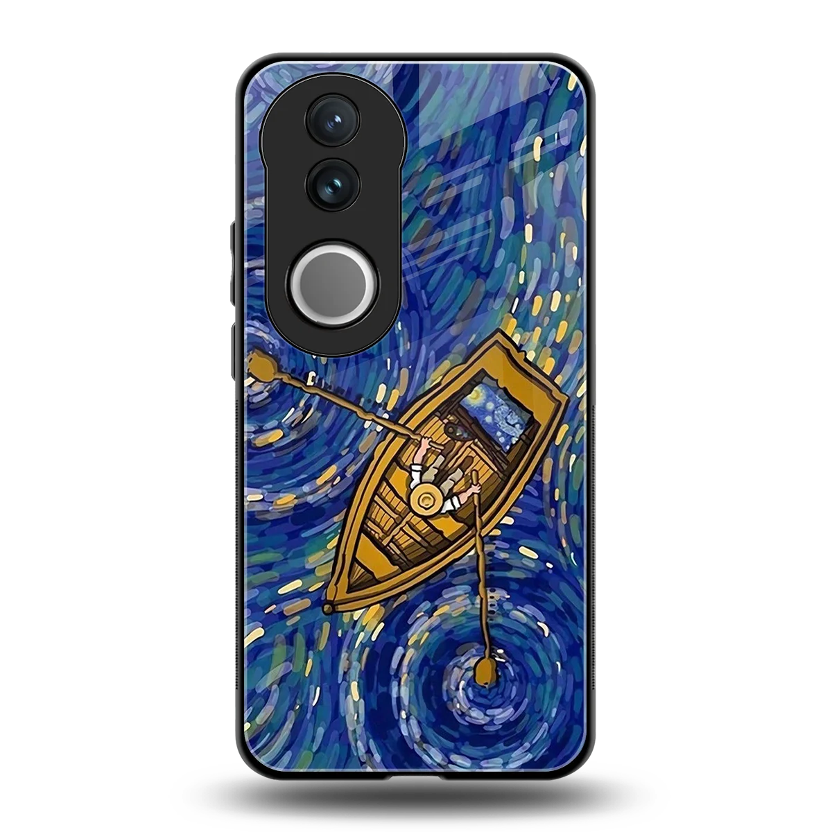 Ocean Voyage back phone cover | glass case for vivo v50