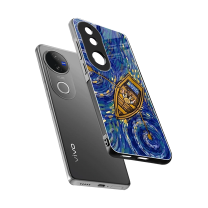 Ocean Voyage sleek vivo v50 cover with tempered glass back and TPU edges