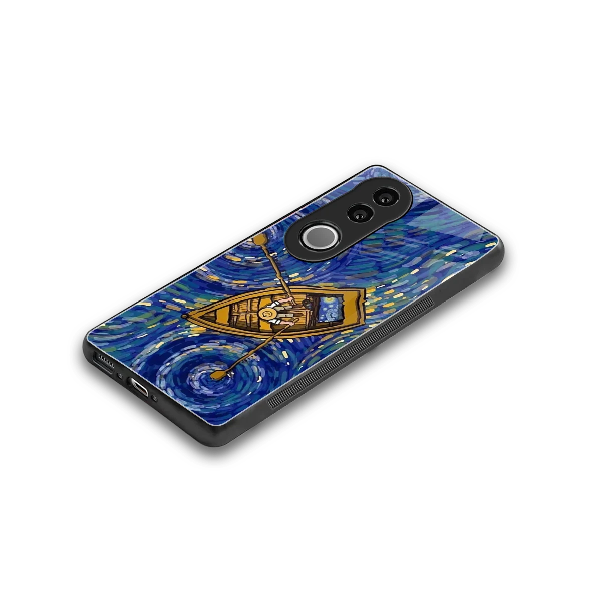 Ocean Voyage stylish phone case for vivo v50 | glossy glass and slim fit