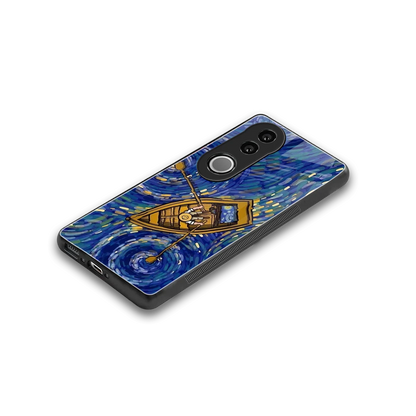 Ocean Voyage stylish phone case for vivo v50 | glossy glass and slim fit