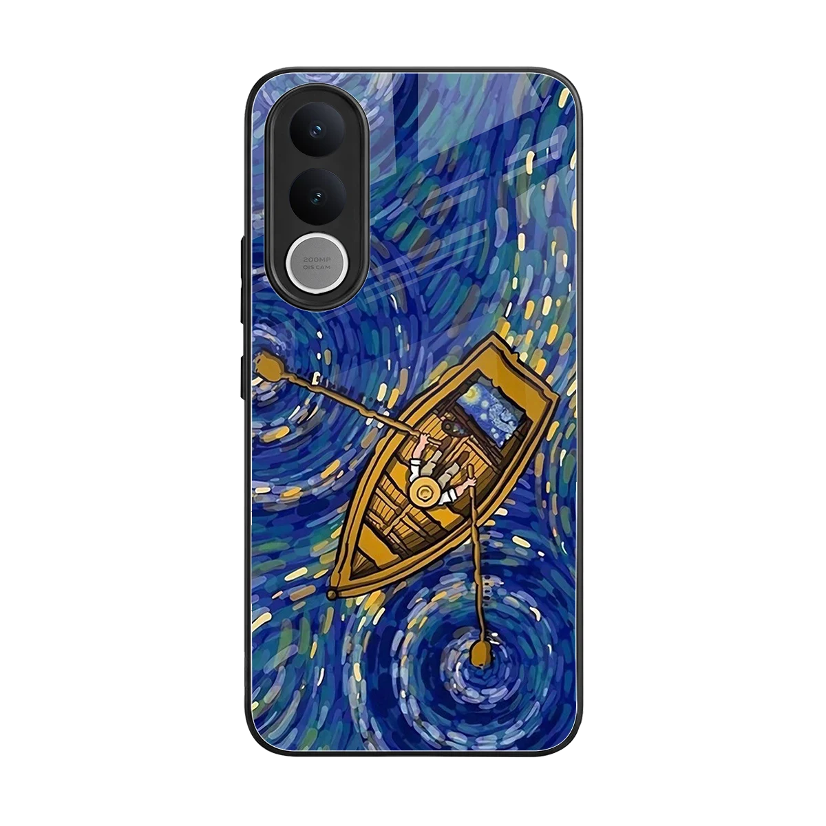 Ocean Voyage back phone cover | glass case for vivo v70 fe