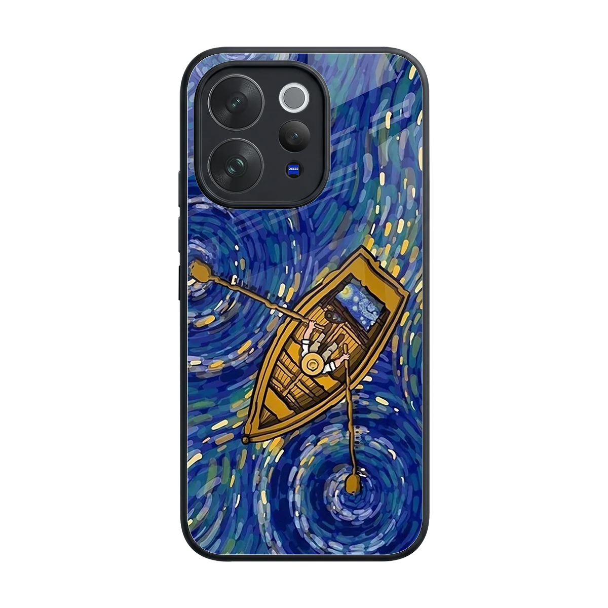 Ocean Voyage back phone cover | glass case for vivo v70