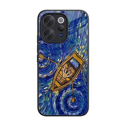 Ocean Voyage back phone cover | glass case for vivo v70 elite