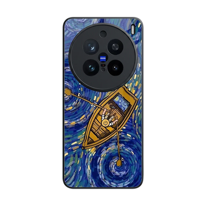 Ocean Voyage back phone cover | glass case for vivo x200 pro