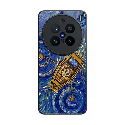 Ocean Voyage back phone cover | glass case for vivo x200 pro