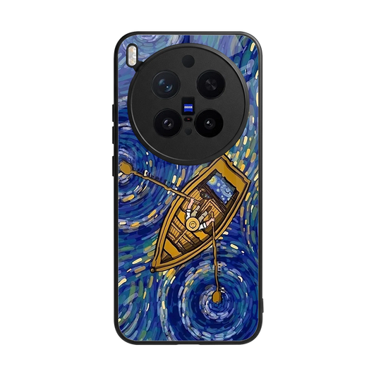 Ocean Voyage back phone cover | glass case for vivo x300 pro