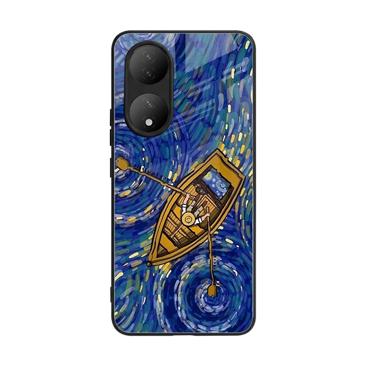 Ocean Voyage back phone cover | glass case for Vivo-y100