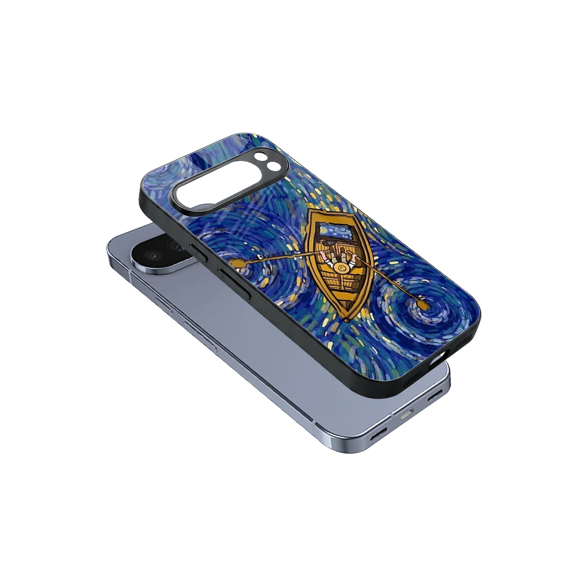 Ocean Voyage sleek google pixel 10 pro cover with tempered glass back and TPU edges