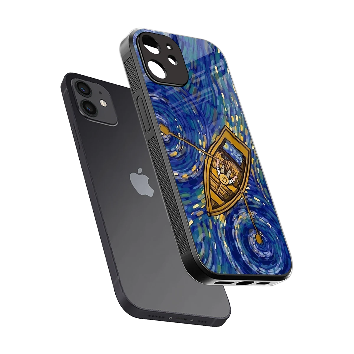 Ocean Voyage sleek iphone 12 cover with tempered glass back and TPU edges