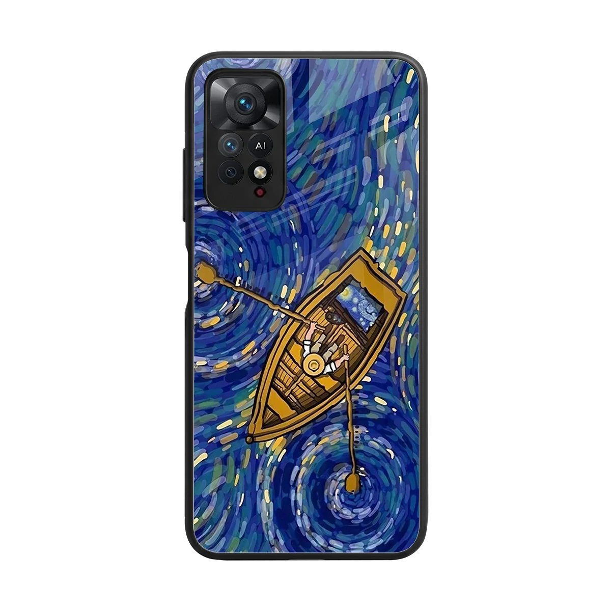 Ocean Voyage back phone cover | glass case for redmi note 11 pro