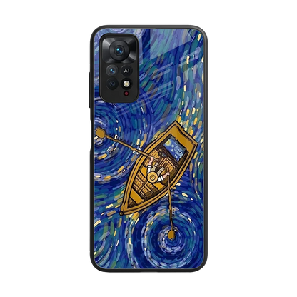 Ocean Voyage back phone cover | glass case for redmi note 11 pro