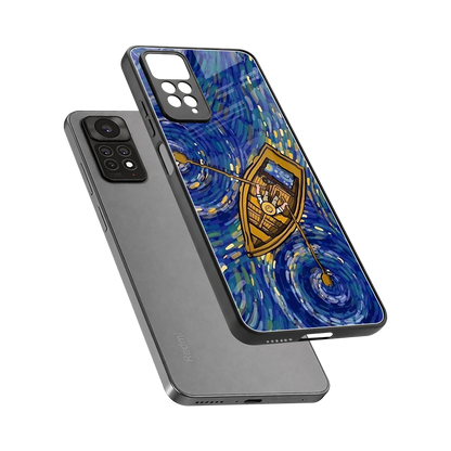 Ocean Voyage sleek redmi note 11 pro cover with tempered glass back and TPU edges