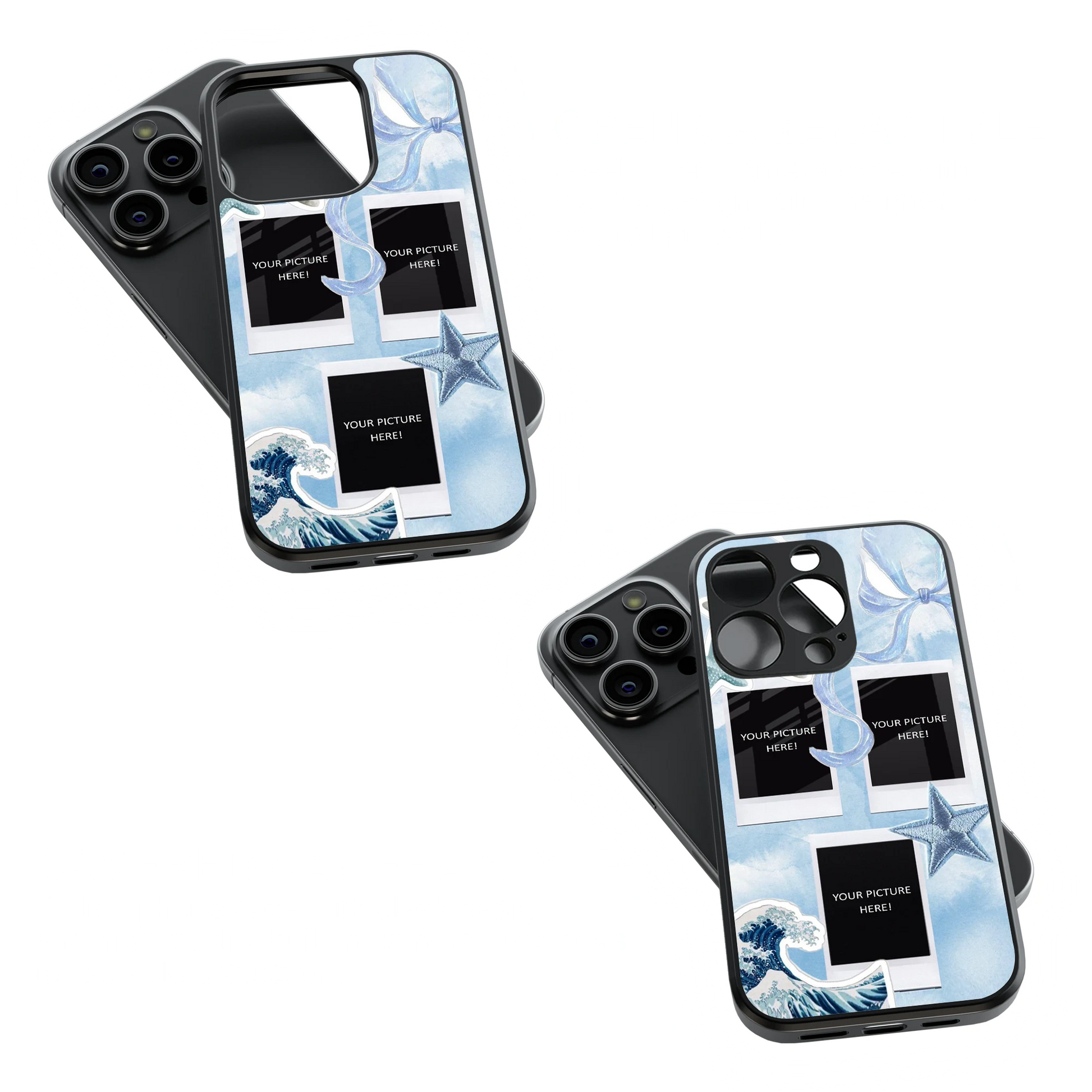 Polaroid Personalised Glass Phone Case