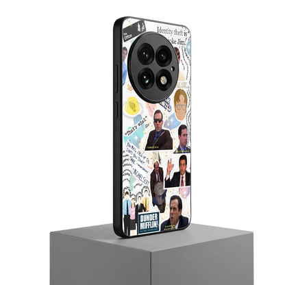 Office Mix oneplus 13 mobile cover | shockproof glass phone case