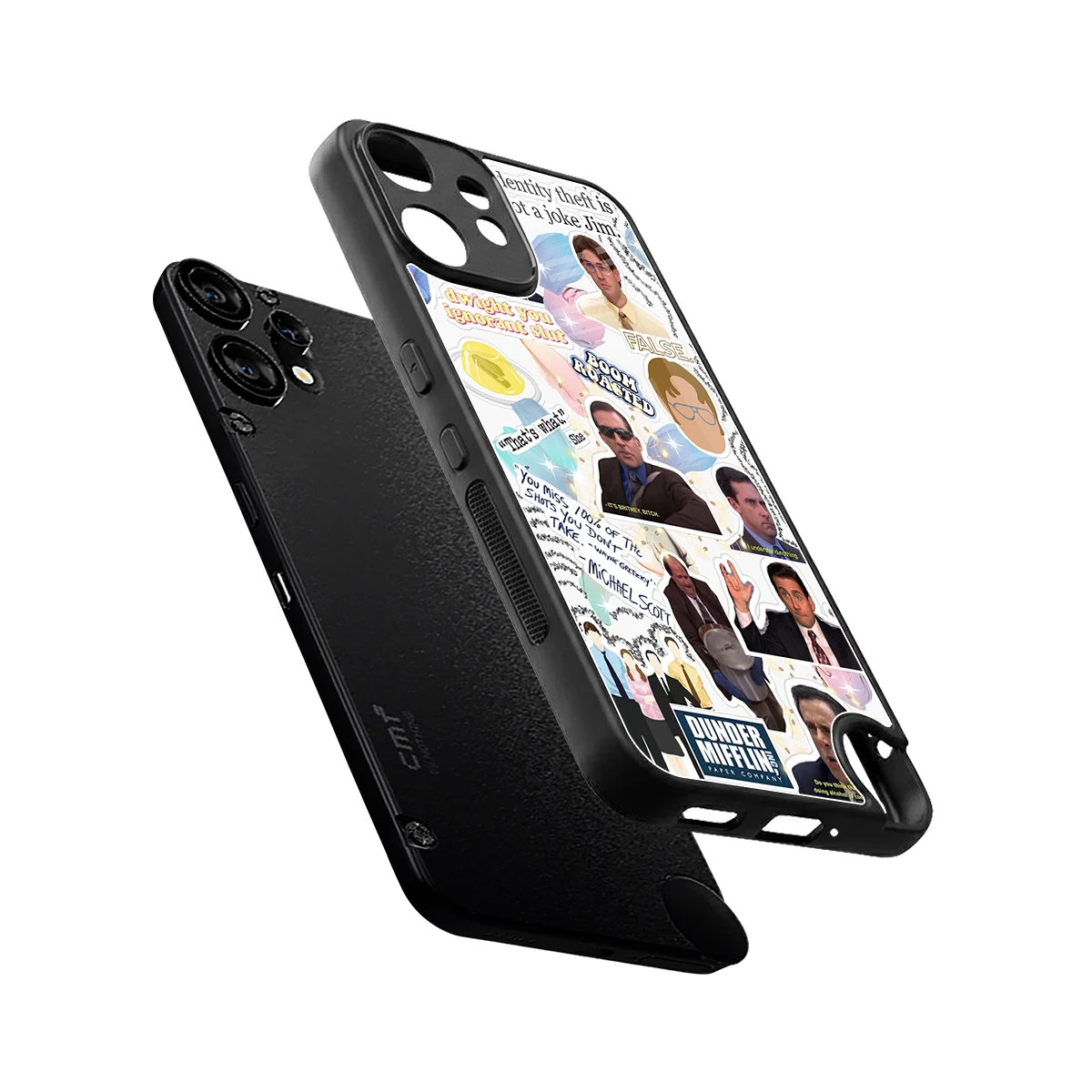 Office Mix sleek cmf nothing phone 2 pro cover with tempered glass back and TPU edges