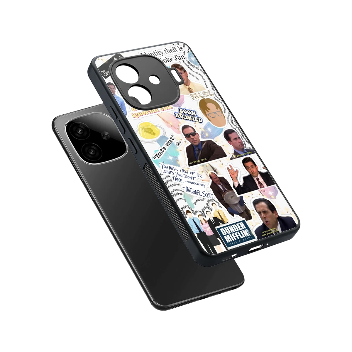 Office Mix sleek iqoo neo 10r 5g cover with tempered glass back and TPU edges
