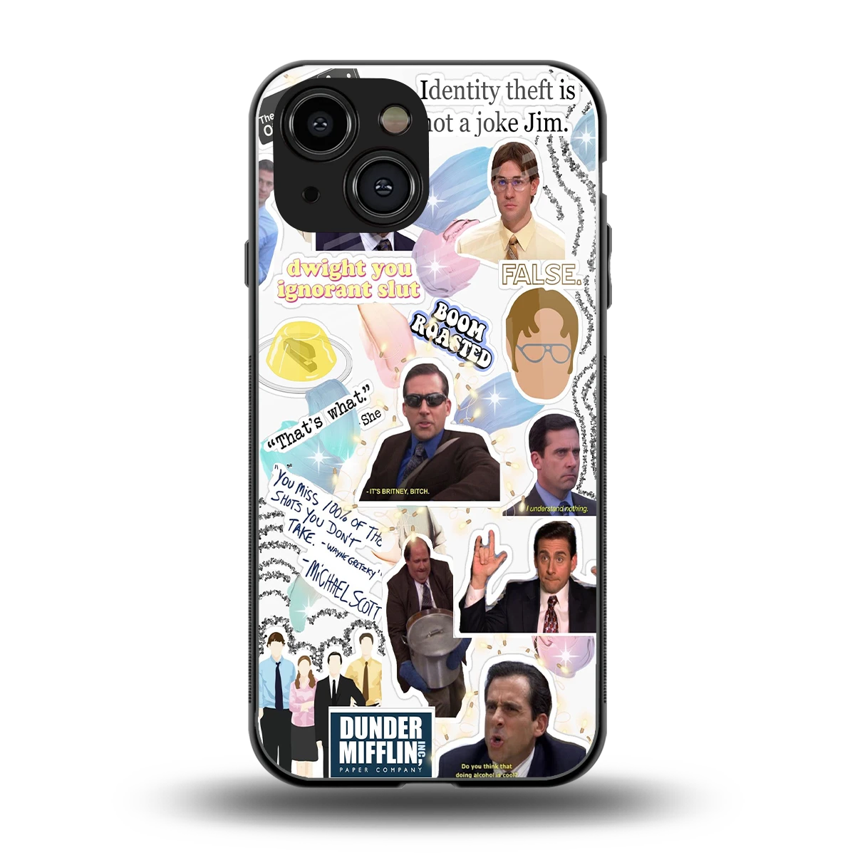 Office Mix back phone cover | glass case for iphone 13 mini