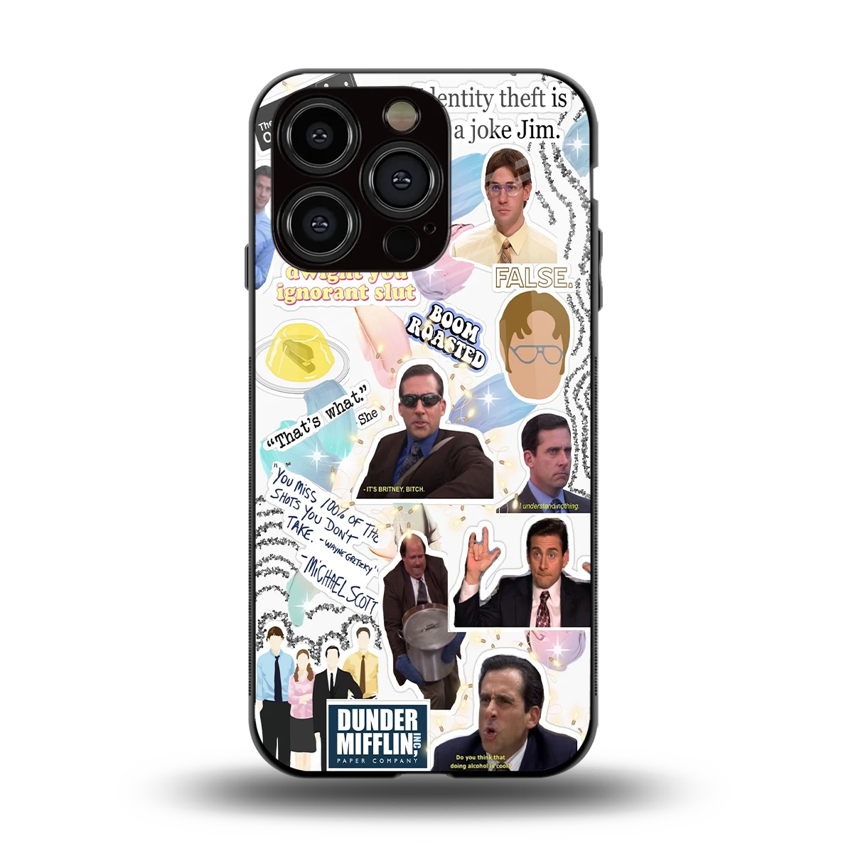 Office Mix back phone cover | glass case for iphone 13 pro