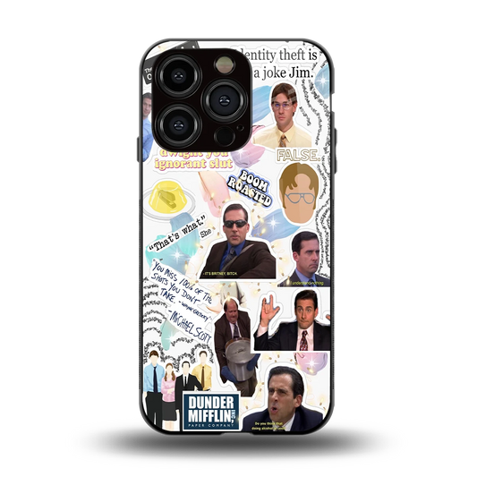 Office Mix back phone cover | glass case for iphone 13 pro