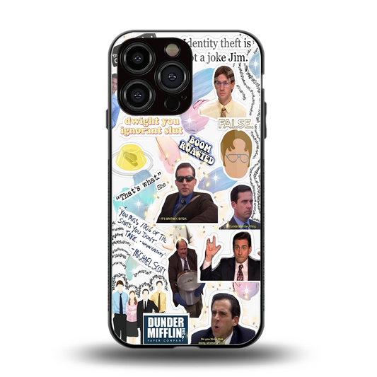Office Mix back phone cover | glass case for iphone 15 pro max