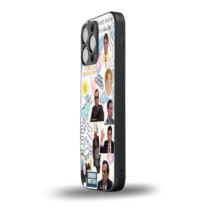 Office Mix iphone 15 pro max mobile cover | shockproof glass phone case