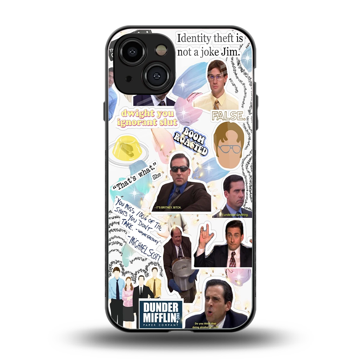 Office Mix back phone cover | glass case for iphone 15