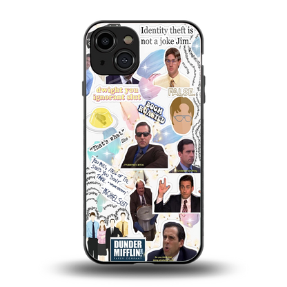 Office Mix back phone cover | glass case for iphone 15