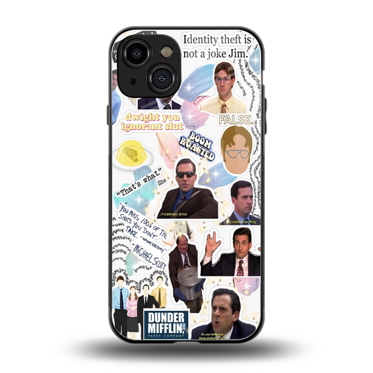 Office Mix back phone cover | glass case for iphone 15