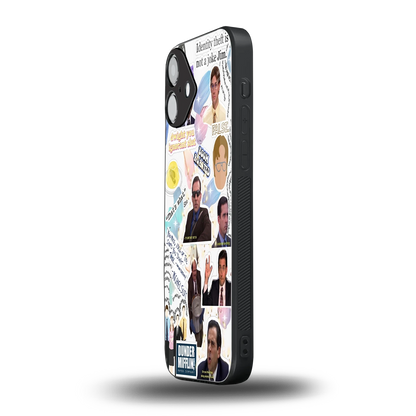 Office Mix iphone 16 plus mobile cover | shockproof glass phone case