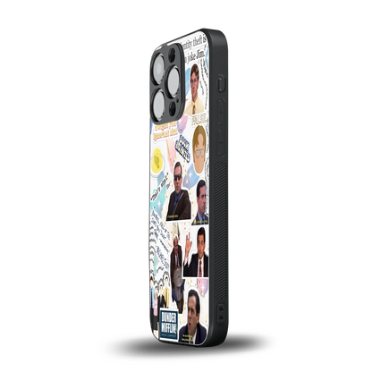 Office Mix iphone 16 pro mobile cover | shockproof glass phone case