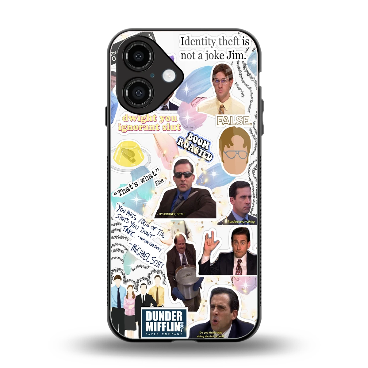 Office Mix back phone cover | glass case for iphone 16