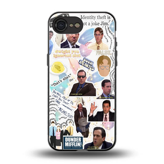 Office Mix back phone cover | glass case for iphone 16e