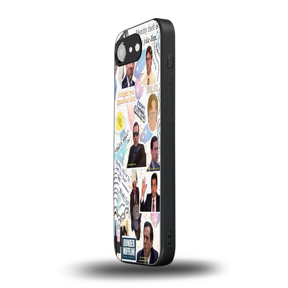 Office Mix iphone 16e mobile cover | shockproof glass phone case