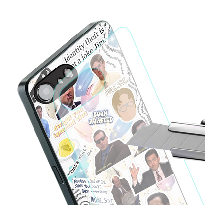 Office Mix stylish phone case for iphone 16e | glossy glass and slim fit