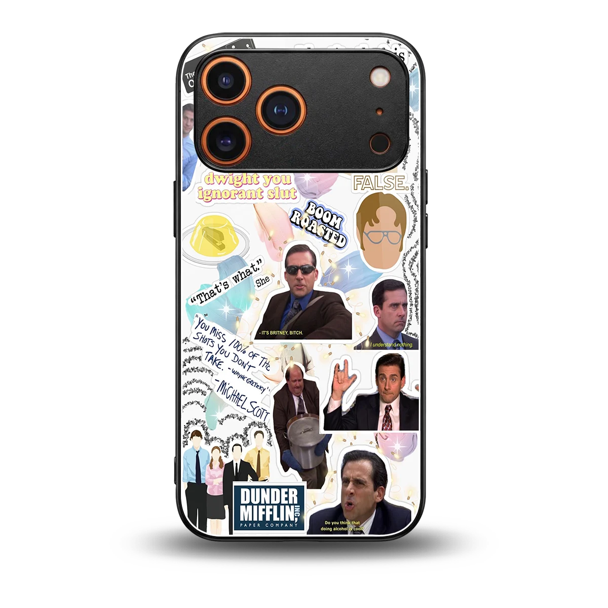 Office Mix back phone cover | glass case for iphone 17 pro max