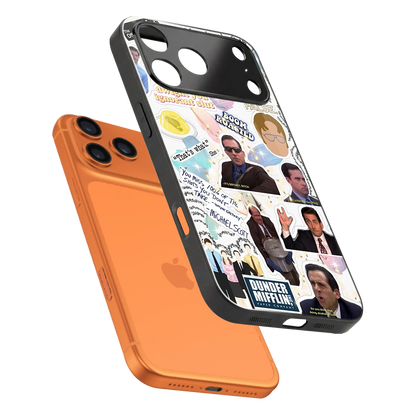 Office Mix sleek iphone 17 pro max cover with tempered glass back and TPU edges