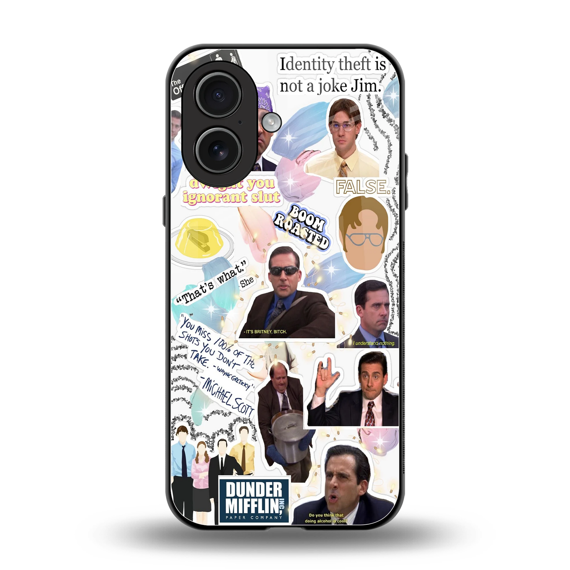 Office Mix back phone cover | glass case for iphone 17