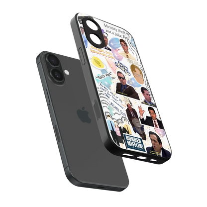 Office Mix sleek iphone 17 cover with tempered glass back and TPU edges