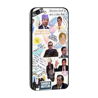 Office Mix sleek iphone 6s cover with tempered glass back and TPU edges