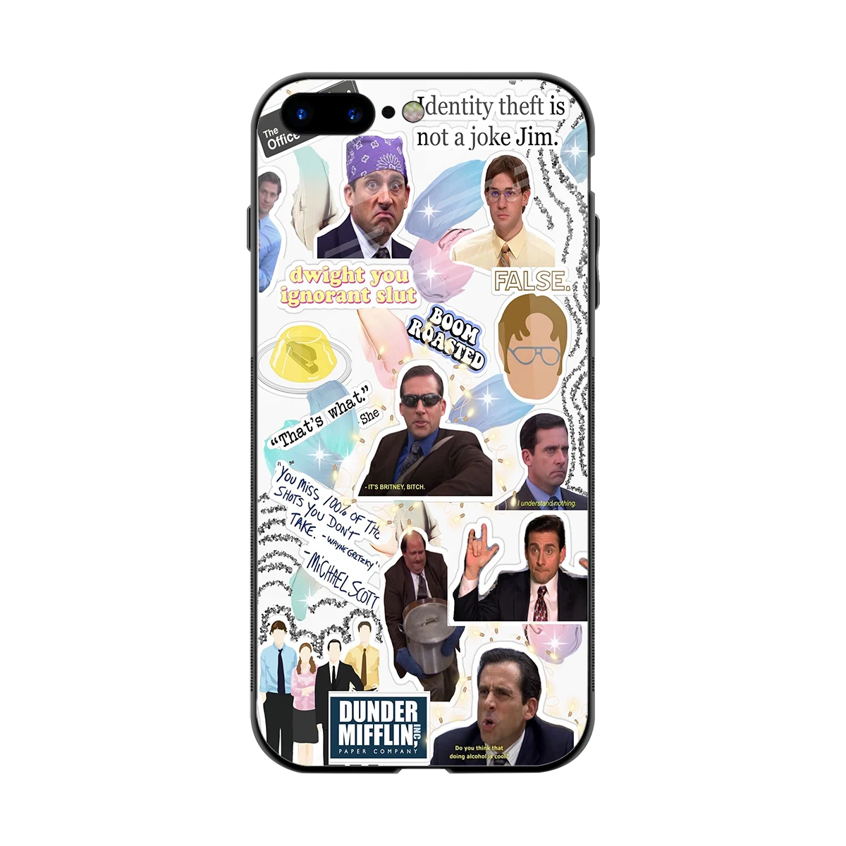 Office Mix back phone cover | glass case for iphone 8 plus