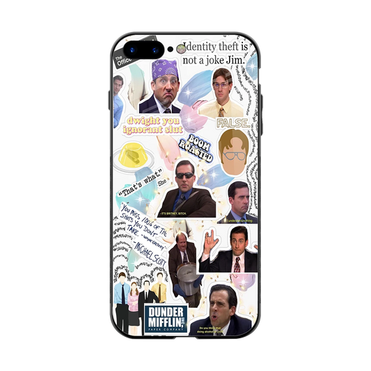 Office Mix back phone cover | glass case for iphone 8 plus