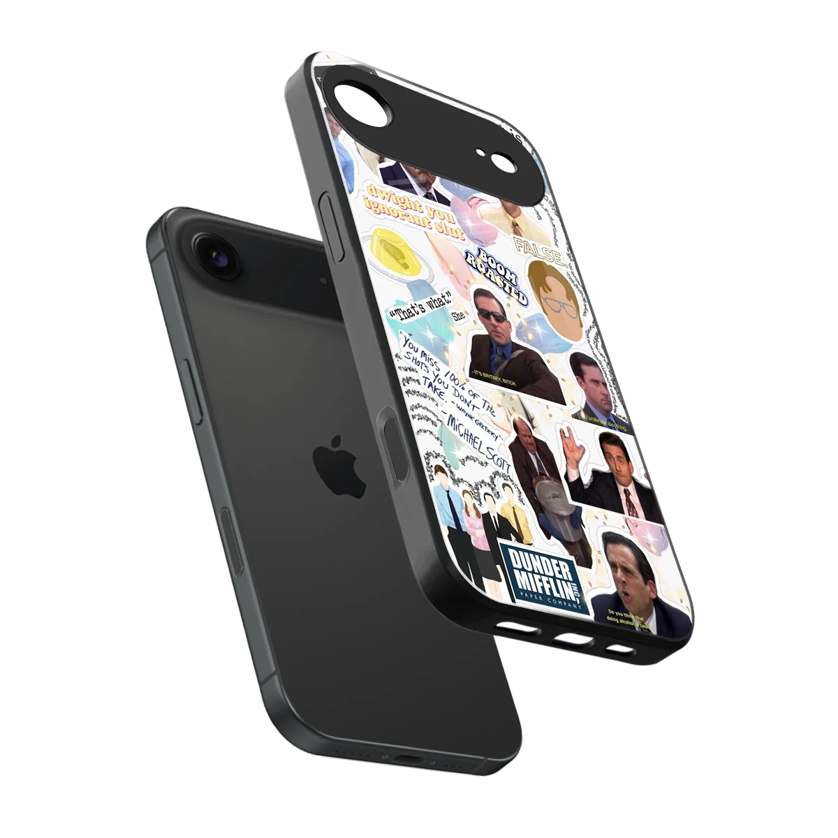 Office Mix sleek iphone air cover with tempered glass back and TPU edges