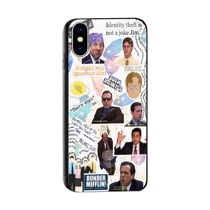 Office Mix sleek iphone x cover with tempered glass back and TPU edges