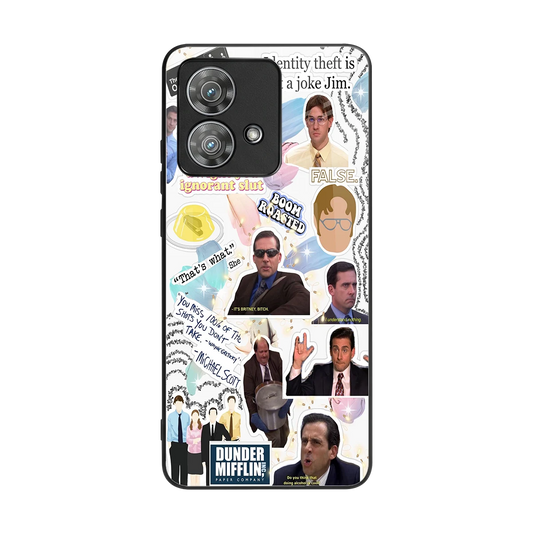 Office Mix back phone cover | glass case for motorola edge 40 neo 5g