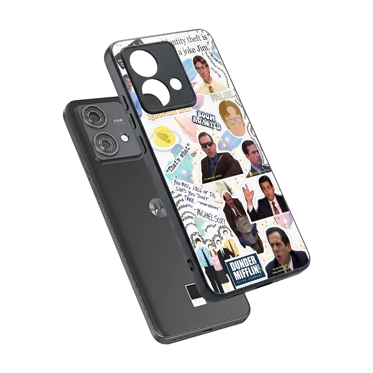 Office Mix sleek motorola edge 40 neo 5g cover with tempered glass back and TPU edges